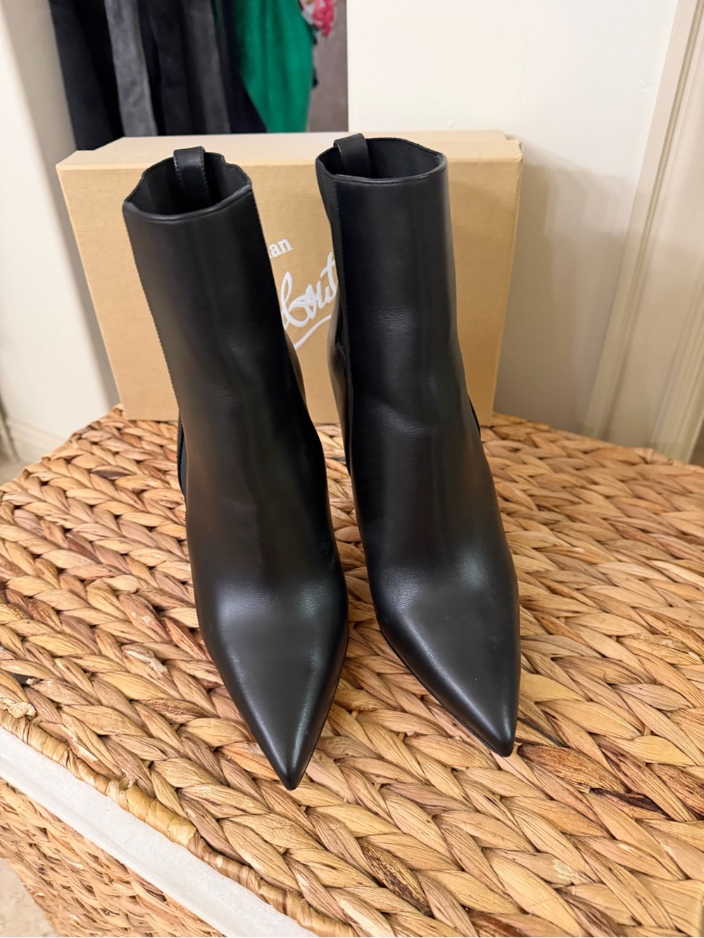 Christian louboutin Black Pointed Toe Women's Ankle Boots - Designer Style